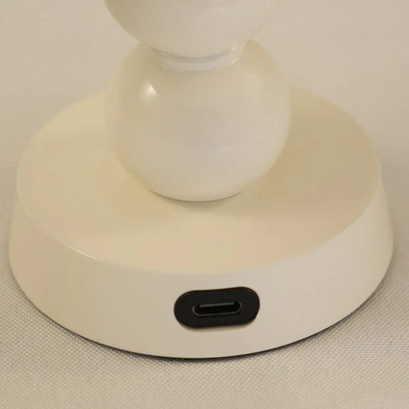 USB Rechargeable Mushroom Ambient Infinitely Dimmable Table Lamp - Creative Aluminum Alloy Bedside Lamp Cream Style Glass Table Light For Bedroom