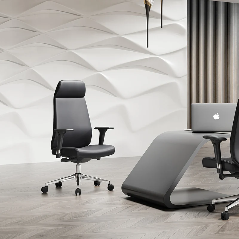 Modern Minimalist High-Back Executive Chair: Ergonomic Office Chair - Height-Adjustable Multifunctional Desk Chair For Home Office