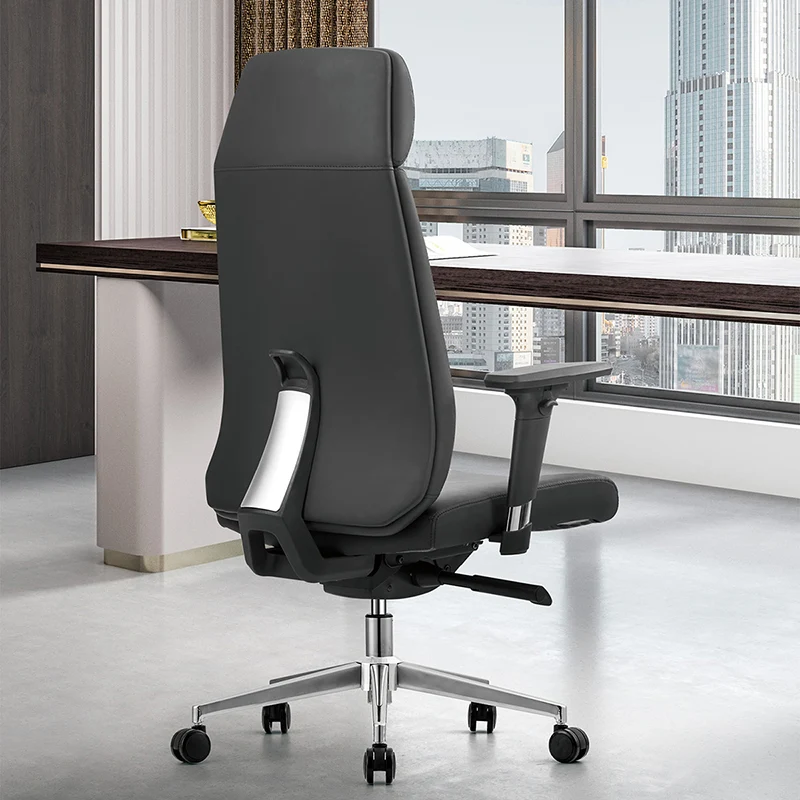 Modern Minimalist High-Back Executive Chair: Ergonomic Office Chair - Height-Adjustable Multifunctional Desk Chair For Home Office