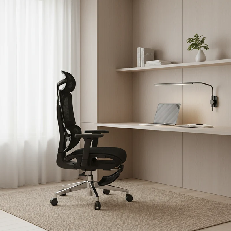 Modern Minimalist Ergonomic Chair: High-Back Mesh Office Chair - Height-Adjustable Swivel Headrest Desk Chair For Home Office
