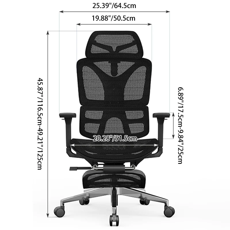 Modern Minimalist Ergonomic Chair: High-Back Mesh Office Chair - Height-Adjustable Swivel Headrest Desk Chair For Home Office