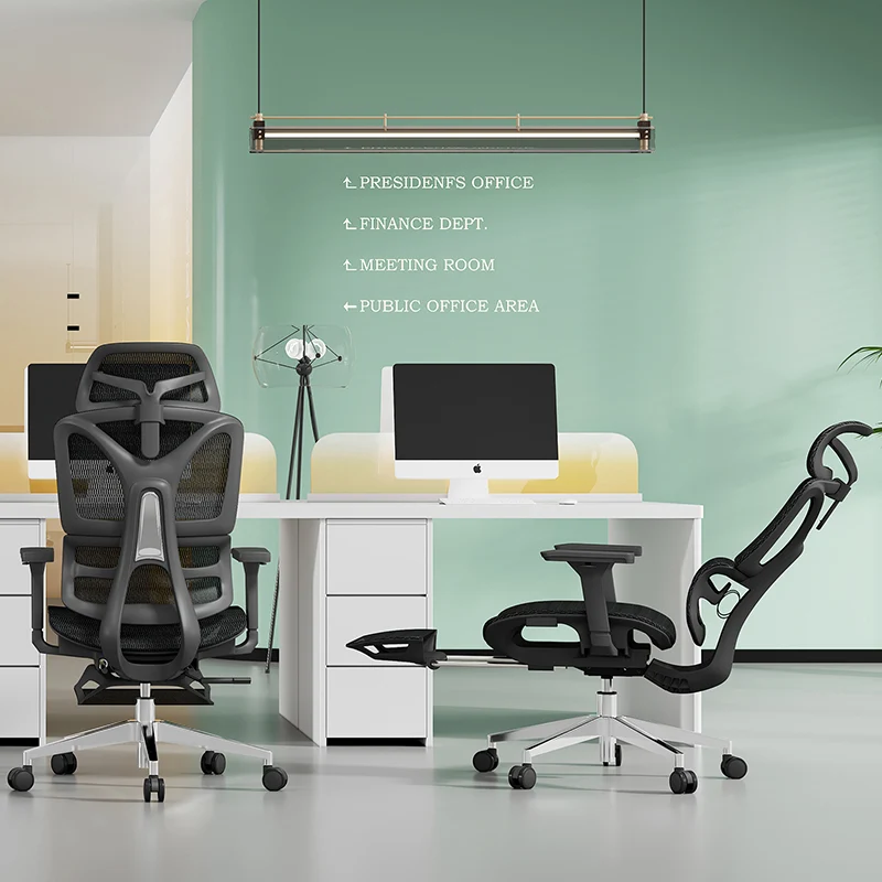 Modern Minimalist Ergonomic Chair: High-Back Mesh Office Chair - Height-Adjustable Swivel Headrest Desk Chair For Home Office