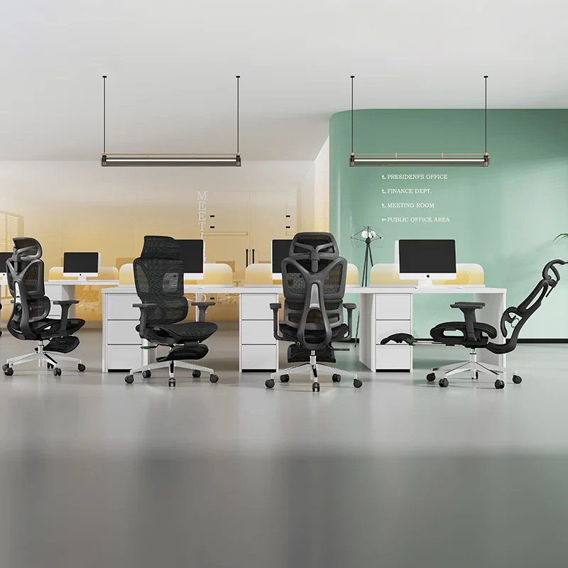 Modern Minimalist Ergonomic Chair: High-Back Mesh Office Chair - Height-Adjustable Swivel Headrest Desk Chair For Home Office