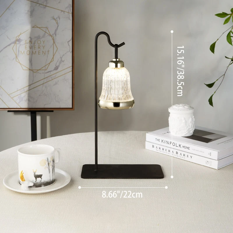 Luxury Bell Designer Table Lamp - Glass & Metal Ambient Night Light Touch Control Elegant Home Décor Gift