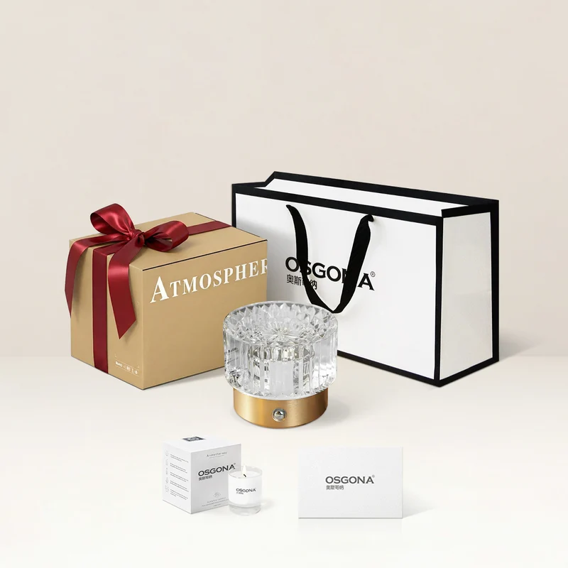 Diamond Glow Luxury Bedside Table Lamp - Acrylic & Aluminum Ambient Night Light Glacier & Warm Sun Collection