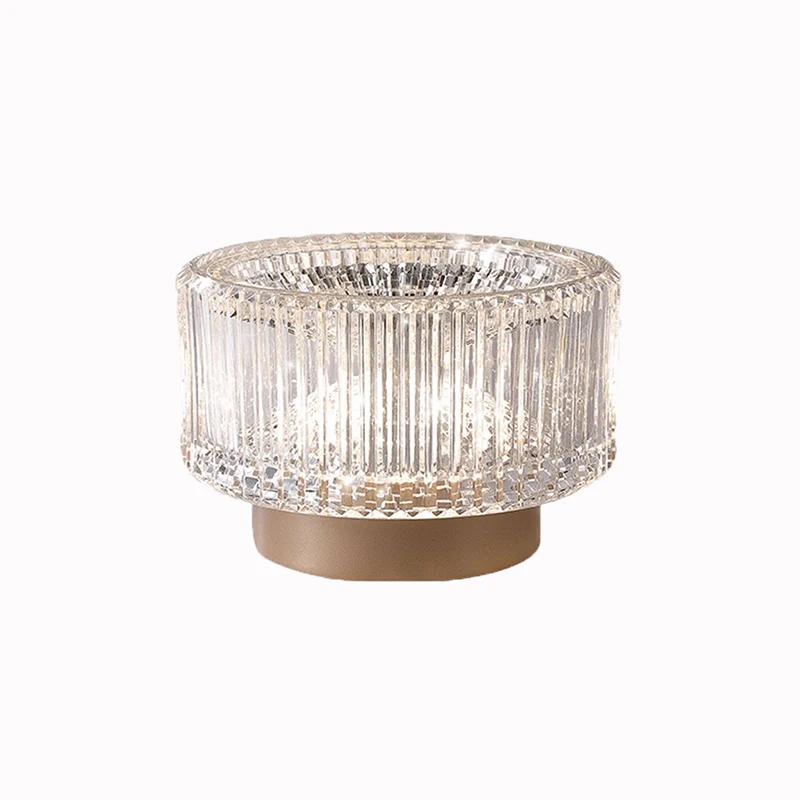 Luxury Aluminum Alloy Glass Table Lamp - Eye-Caring Soft Light Touch Control Ambient Light For Bedroom & Dining
