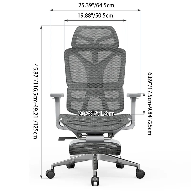 Modern Minimalist Ergonomic High-Back Office Chair: Breathable Mesh - Reclining Gaming Office Chair With Footrest For Home Office