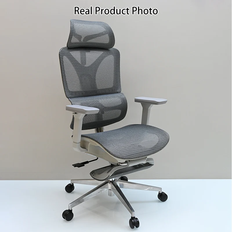 Modern Minimalist Ergonomic High-Back Office Chair: Breathable Mesh - Reclining Gaming Office Chair With Footrest For Home Office