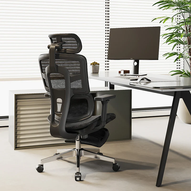 Modern Minimalist High-Back Desk Chair: Ergonomic Mesh Chair - 3D Armrest Height-Adjustable Gaming Office Chair For Home Office