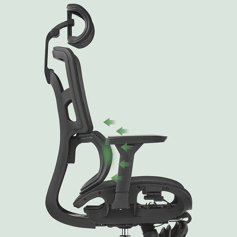 Modern Minimalist High-Back Desk Chair: Ergonomic Mesh Chair - 3D Armrest Height-Adjustable Gaming Office Chair For Home Office