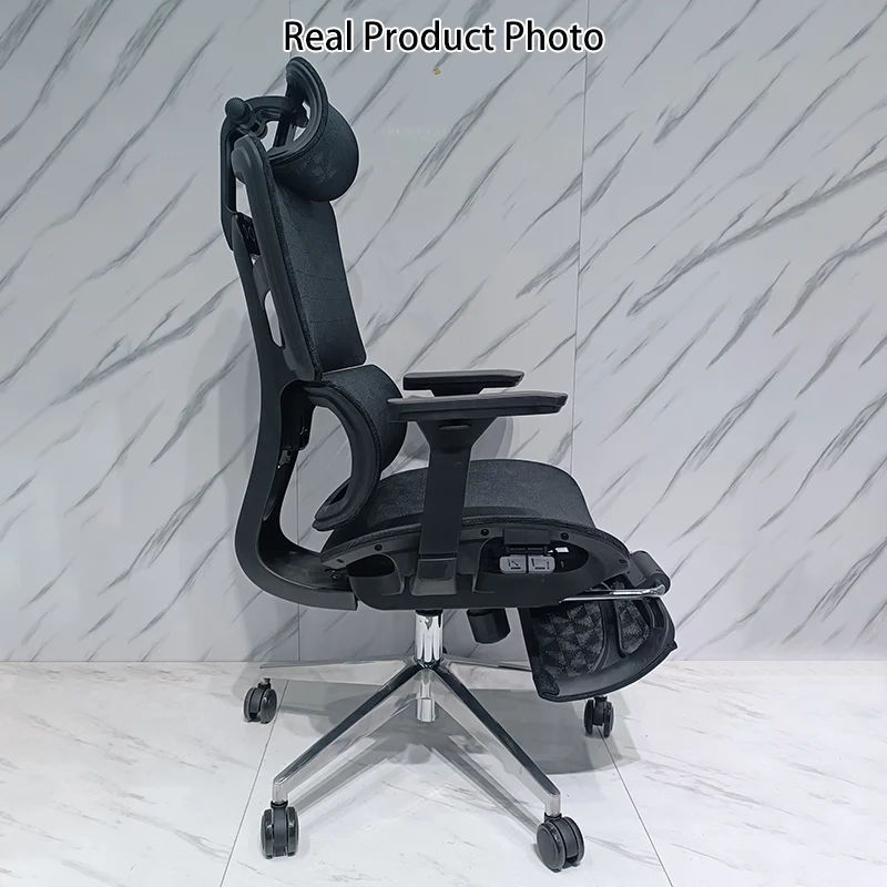 Modern Minimalist High-Back Desk Chair: Ergonomic Mesh Chair - 3D Armrest Height-Adjustable Gaming Office Chair For Home Office