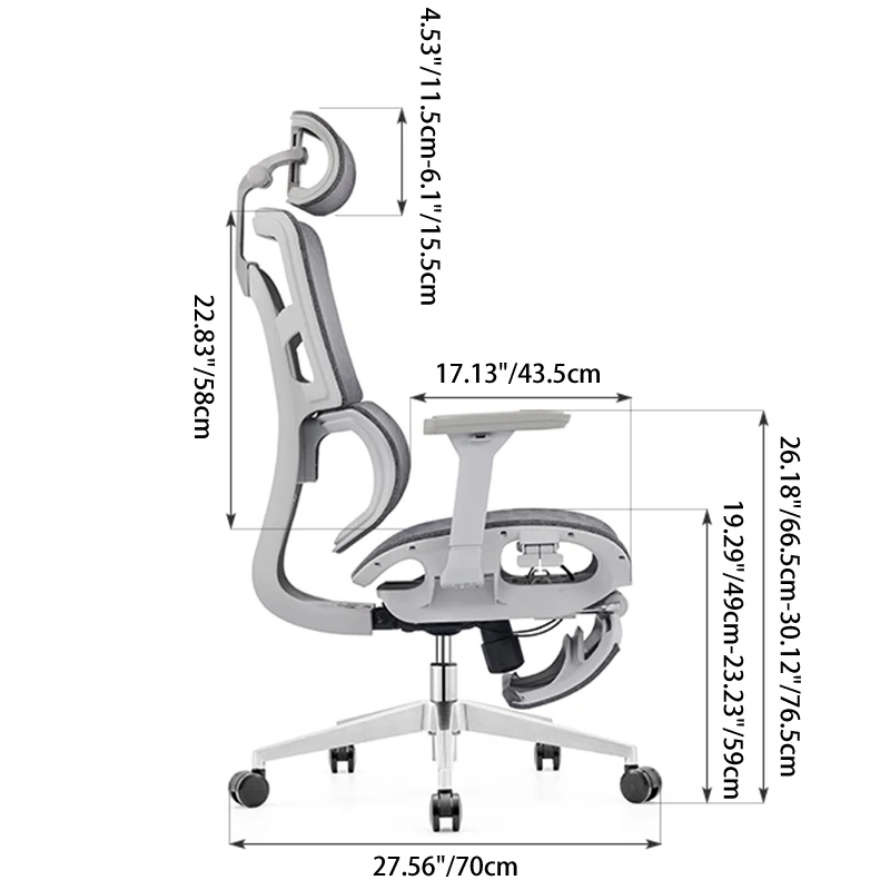 Modern Minimalist High-Back Executive Office Chair: Ergonomic Mesh Chair - Height-Adjustable Desk Chair For Home Office