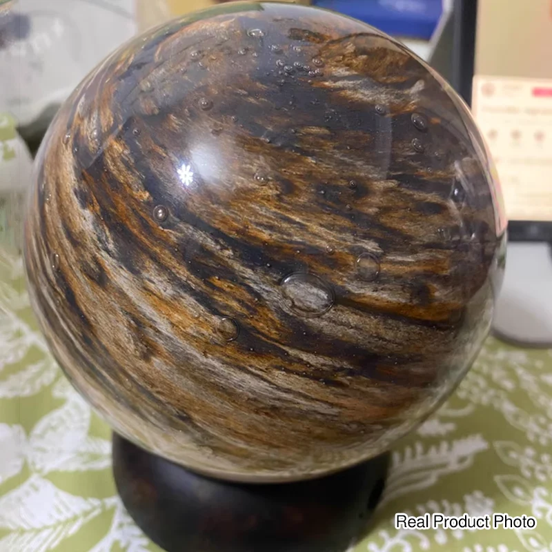 Artistic Glass Planet Sphere USB Rechargeable Table Lamp - Art Deco Touch Dimmable Brightness Ambient Bedside Lighting For Bedroom