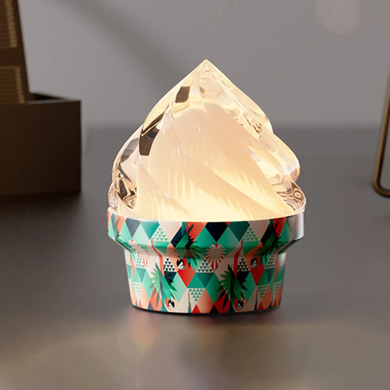 Ice Cream Ambient USB Rechargeable Table Lamp - Creative Touch Dimmable Cute Decorative Night Light For Bedroom