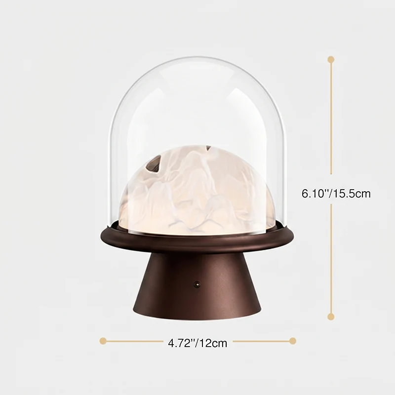 Aluminum Alloy Acrylic USB Rechargeable Snow Mountain Table Lamp - Creative Warm Glow LED Accent Light For Bedroom