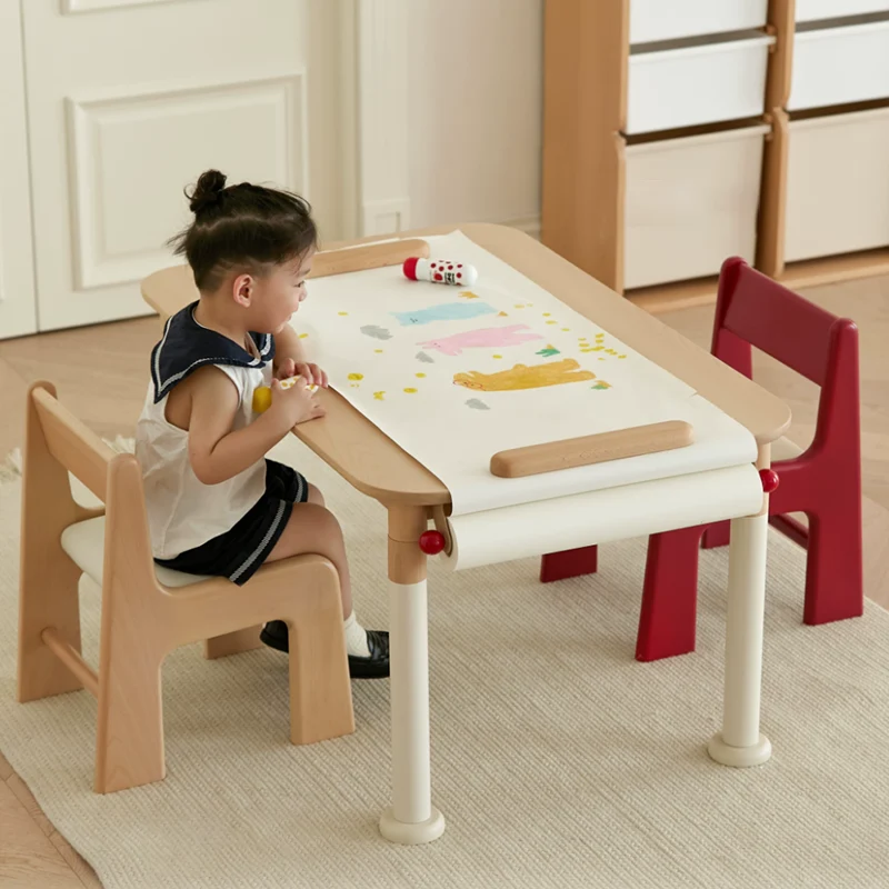 Upholstered Children’s Study Chair Beech Wood Kids Chair - Nordic Toddler Seat With High Backrest Soft Cushion & Rounded Edges For Living Room