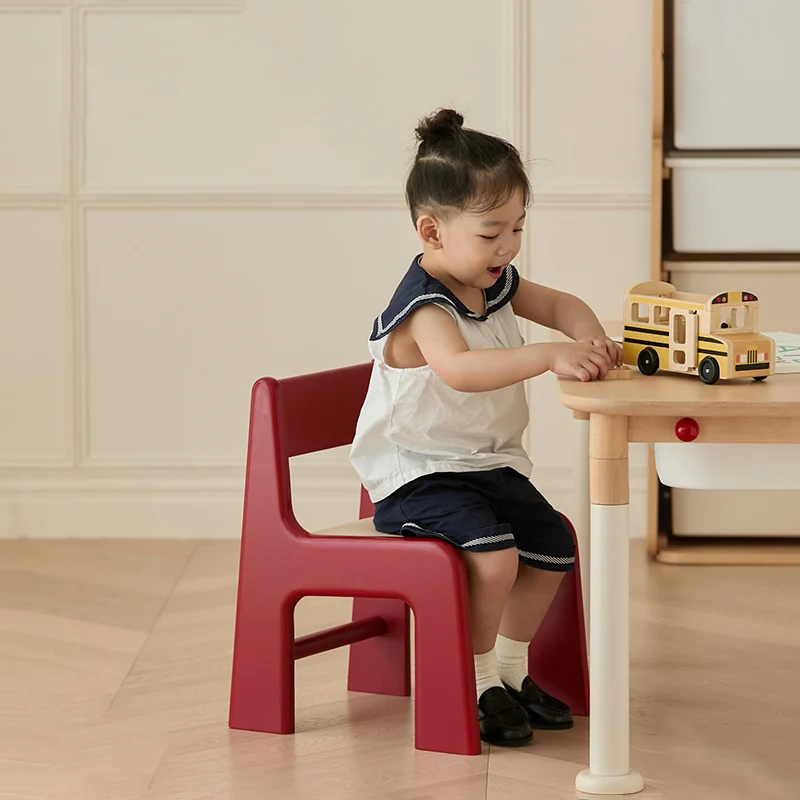 Upholstered Children’s Study Chair Beech Wood Kids Chair - Nordic Toddler Seat With High Backrest Soft Cushion & Rounded Edges For Living Room