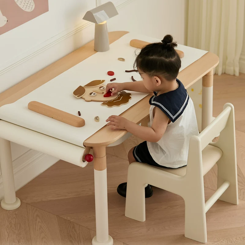 Upholstered Children’s Study Chair Beech Wood Kids Chair - Nordic Toddler Seat With High Backrest Soft Cushion & Rounded Edges For Living Room