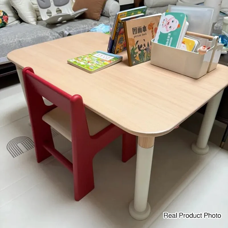 Upholstered Children’s Study Chair Beech Wood Kids Chair - Nordic Toddler Seat With High Backrest Soft Cushion & Rounded Edges For Living Room