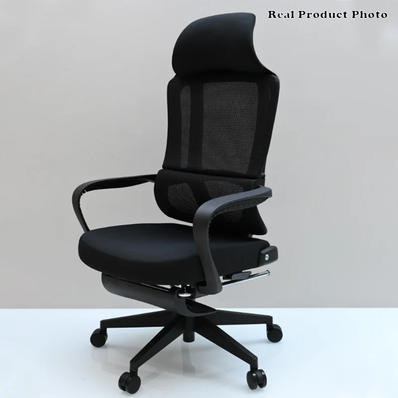 Modern Executive Ergonomic Office Chair With Footrest - High Back Mesh Desk Chair With 150° Recline For Home Office