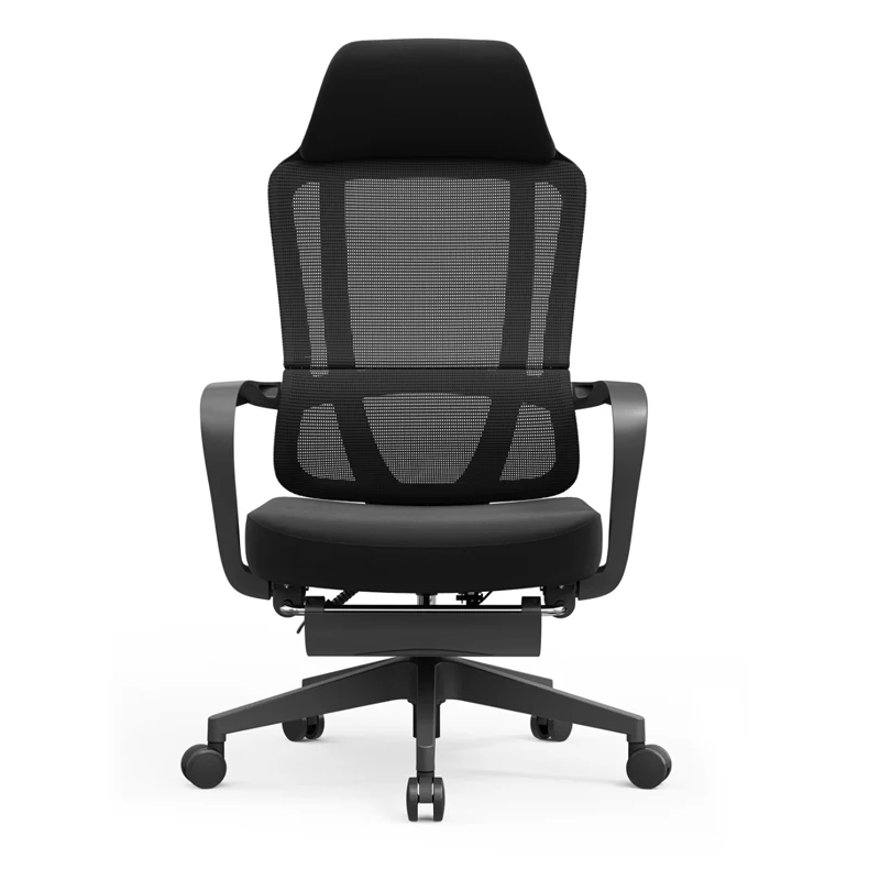 Modern Executive Ergonomic Office Chair With Footrest - High Back Mesh Desk Chair With 150° Recline For Home Office