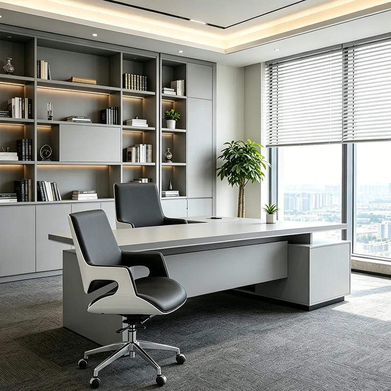 Modern Mid Back Office Chair With Aluminum Base - Swivel Desk Chair With Ergonomic Cushion & SGS Gas Lift For Home Office