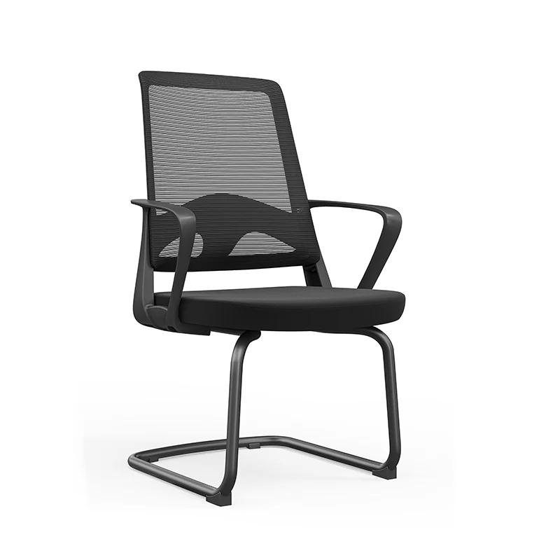 Modern Black Mesh Executive Office Chair - PP & Fiberglass Frame & Cantilever Base Desk Chair For Home Office