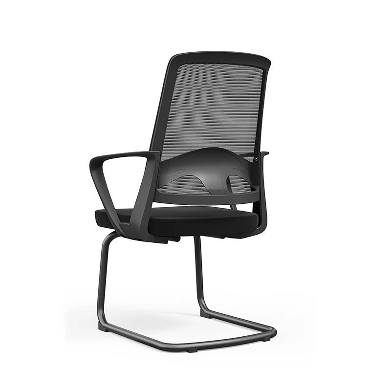 Modern Black Mesh Executive Office Chair - PP & Fiberglass Frame & Cantilever Base Desk Chair For Home Office