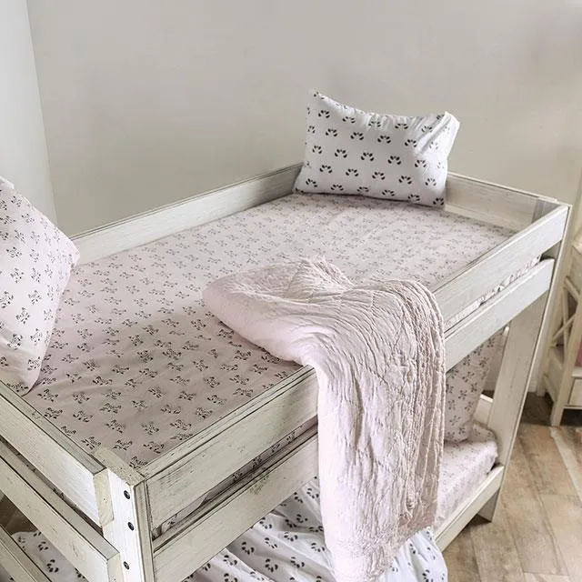Furniture of America Arlette AM-BK100WH-BED-SLAT Twin/Twin Bunk Bed