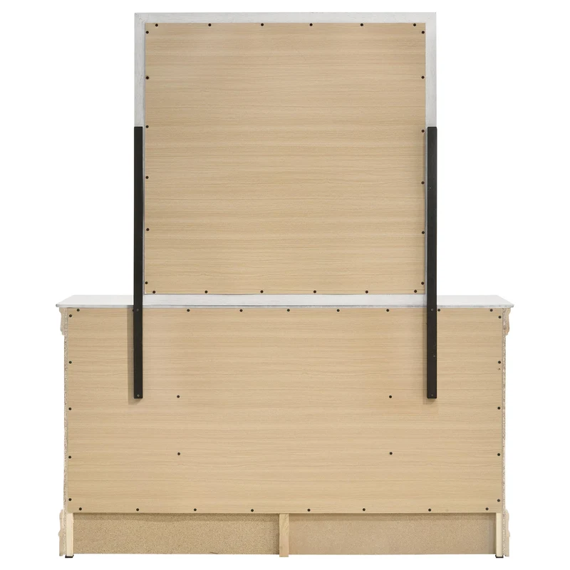 Coaster Furniture Louis Philippe 202443M 6-Drawer Dresser and Mirror - White