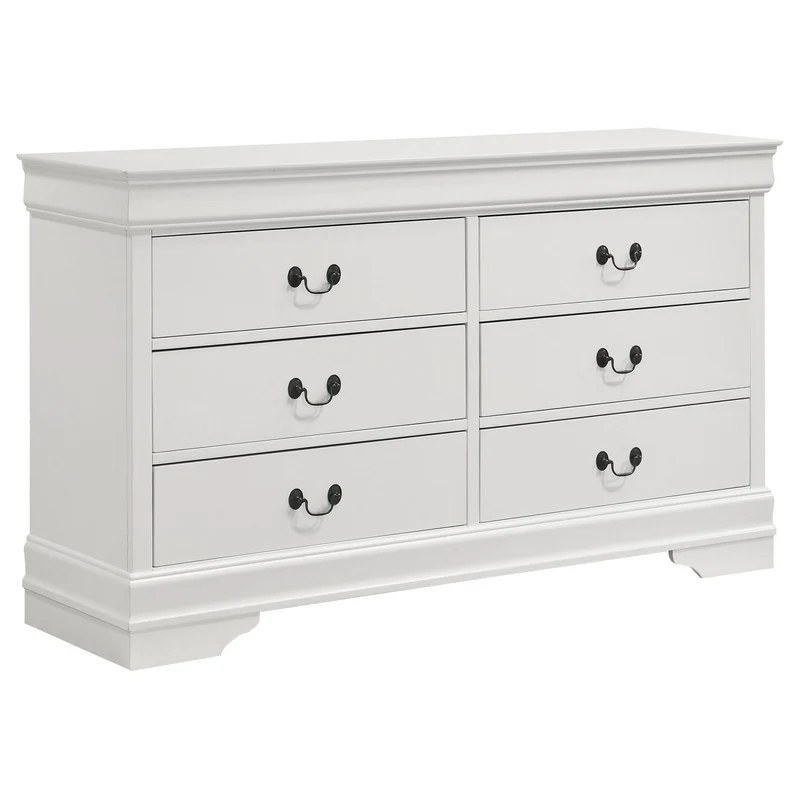 Coaster Furniture Louis Philippe 202443 6-Drawer Dresser - White