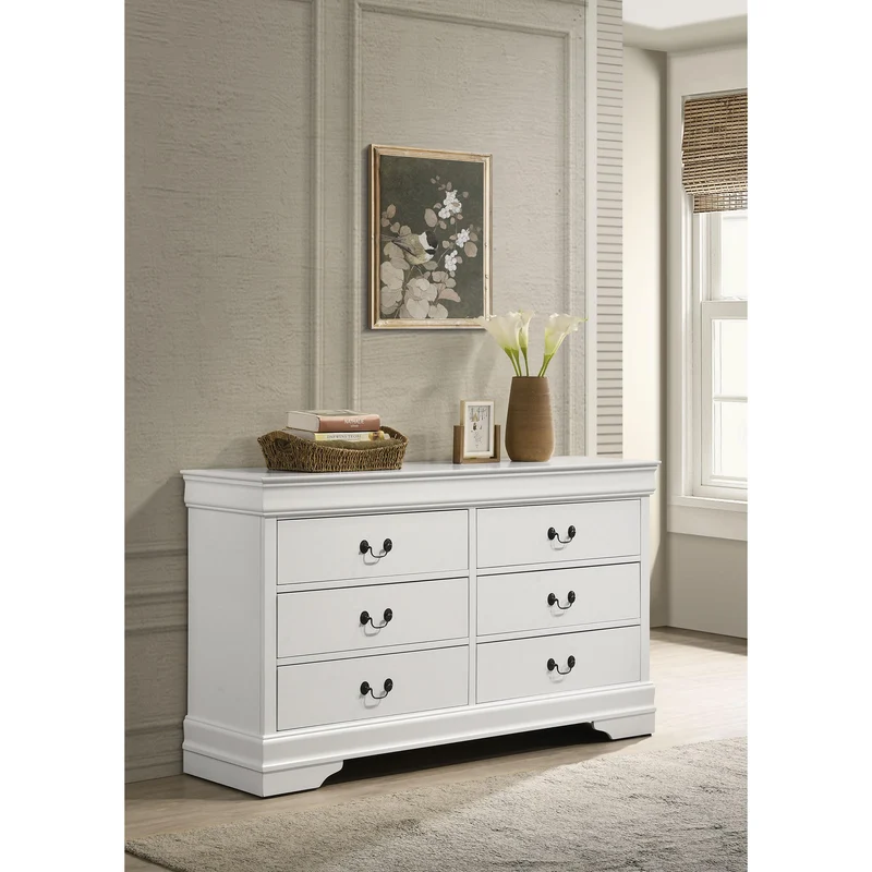 Coaster Furniture Louis Philippe 202443 6-Drawer Dresser - White