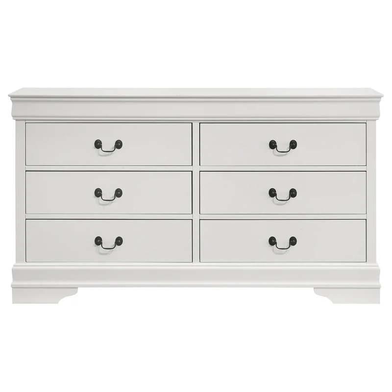 Coaster Furniture Louis Philippe 202443 6-Drawer Dresser - White