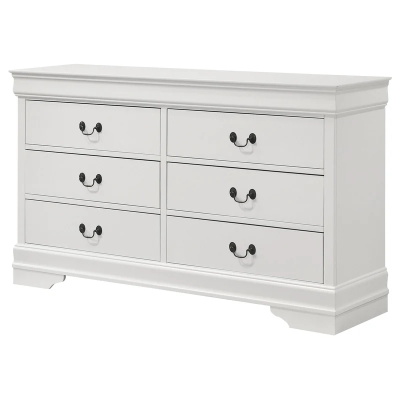 Coaster Furniture Louis Philippe 202443 6-Drawer Dresser - White