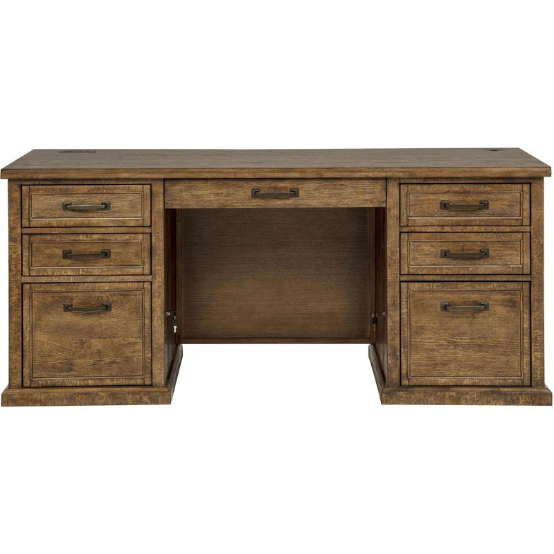 Coaster Furniture Altidore 800795 68-inch 7-drawer Executive Home Office Desk - Distressed Brown