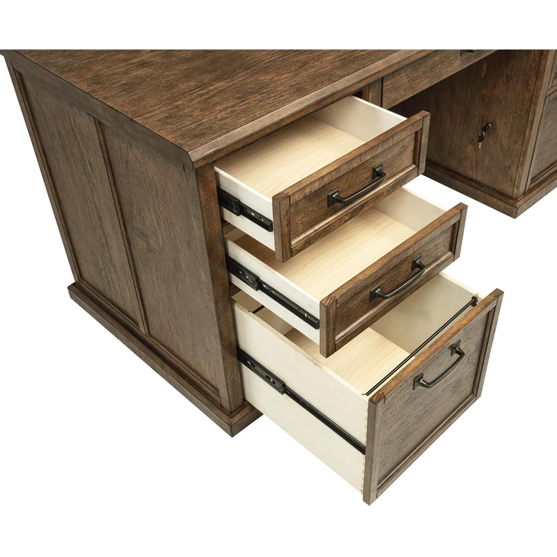 Coaster Furniture Altidore 800795 68-inch 7-drawer Executive Home Office Desk - Distressed Brown