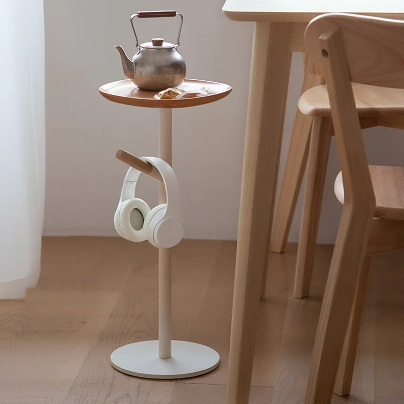 Modern Minimalist Iron Beech Wood Branch-Shaped Lightweight Portable Side Table 1-Tray For Living Room