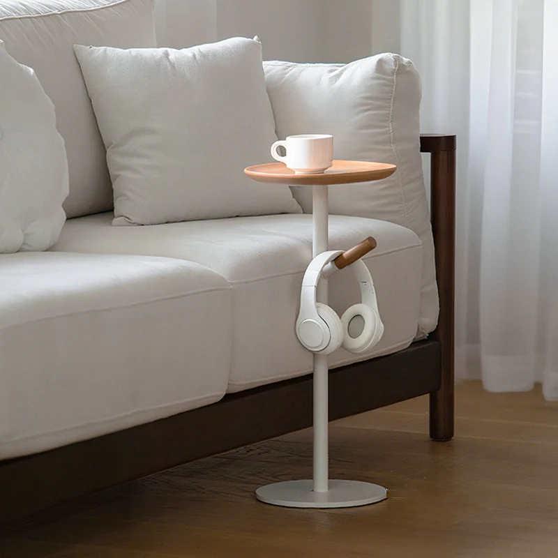 Modern Minimalist Iron Beech Wood Branch-Shaped Lightweight Portable Side Table 1-Tray For Living Room