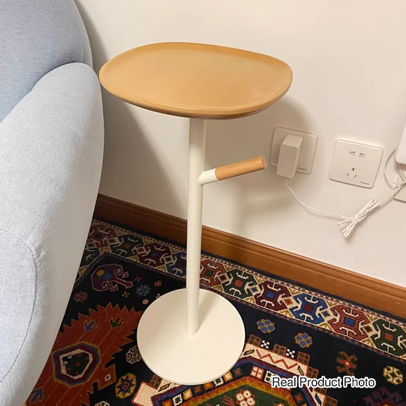 Modern Minimalist Iron Beech Wood Branch-Shaped Lightweight Portable Side Table 1-Tray For Living Room