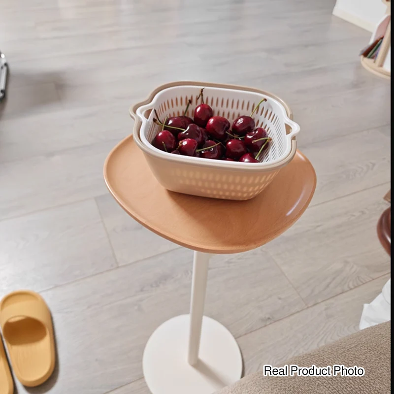 Modern Minimalist Iron Beech Wood Branch-Shaped Lightweight Portable Side Table 1-Tray For Living Room
