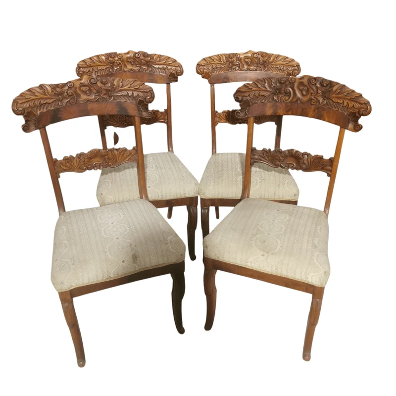 Set of six Victorian English chairs