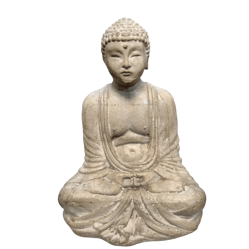 Stone figure of meditating Buddha