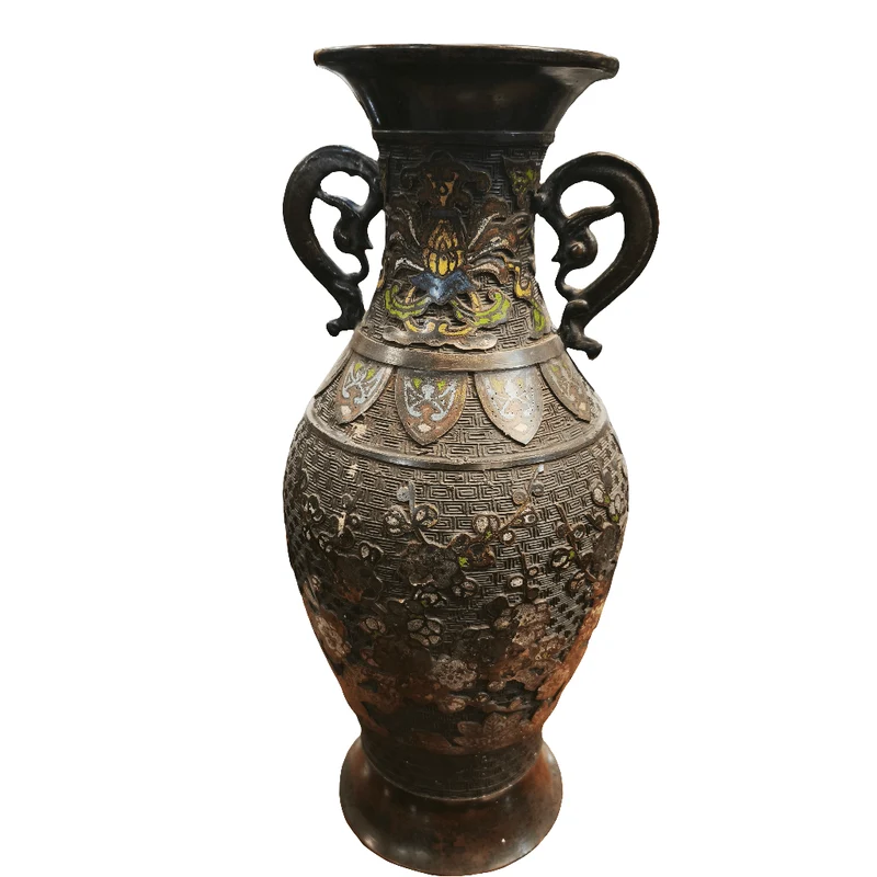 Cloissoné cherry blossom vase