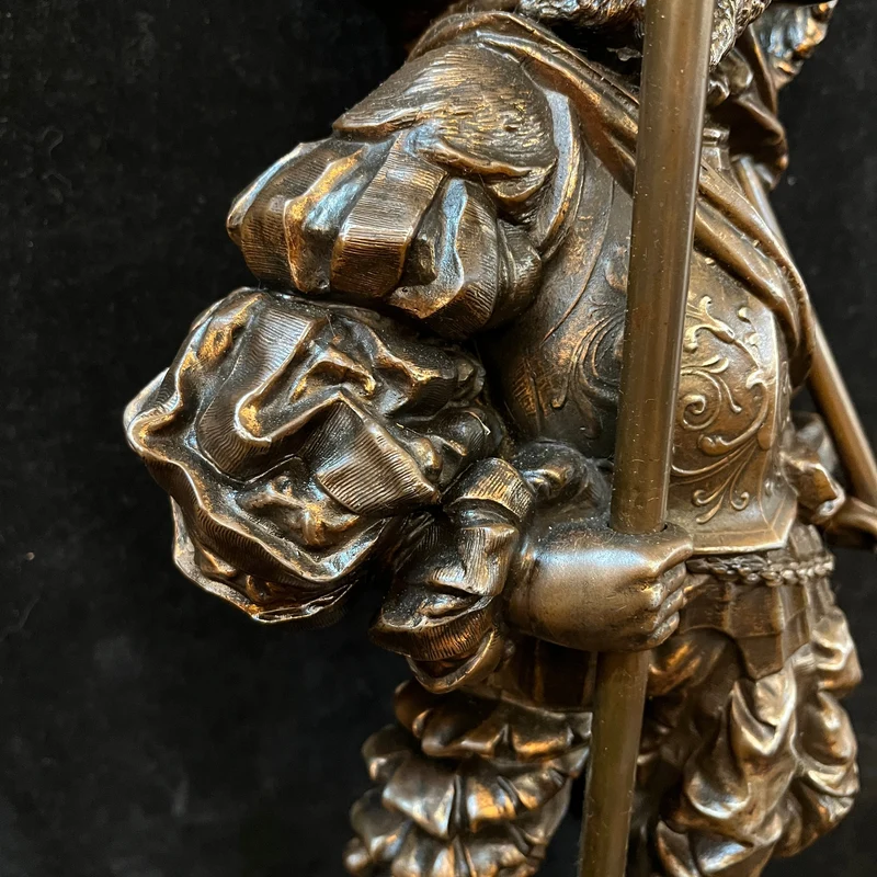 Pair of pewter sculptures of Spanish Tercio soldiers, early 20th century