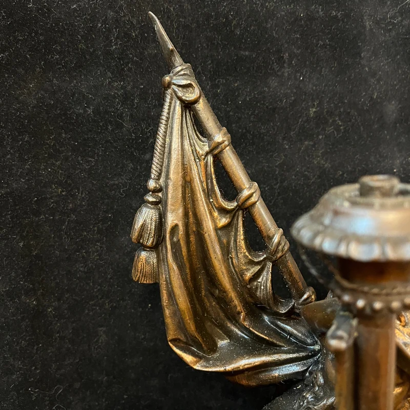 Pair of pewter sculptures of Spanish Tercio soldiers, early 20th century
