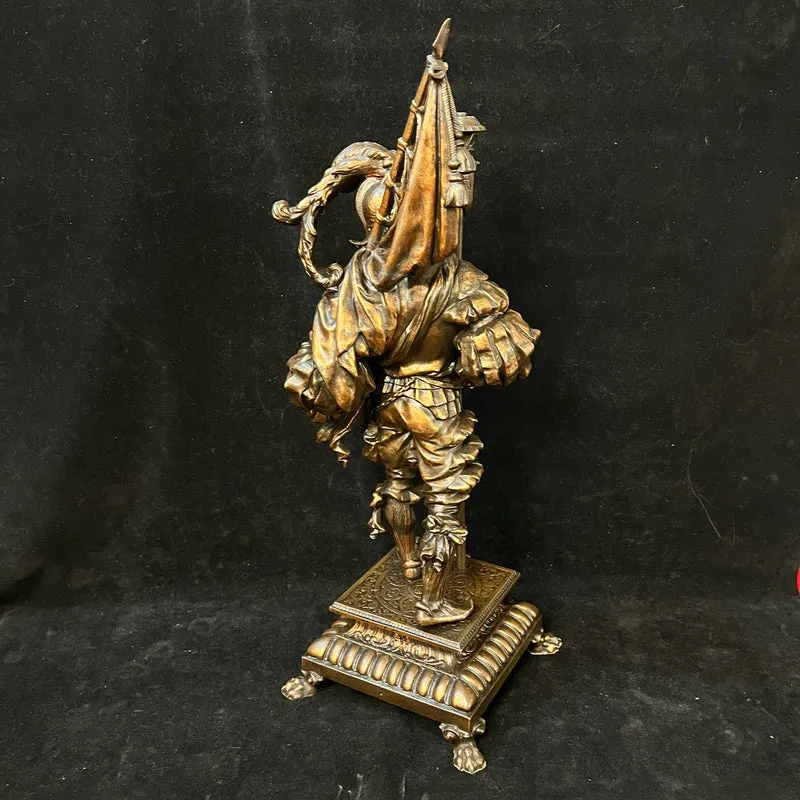 Pair of pewter sculptures of Spanish Tercio soldiers, early 20th century