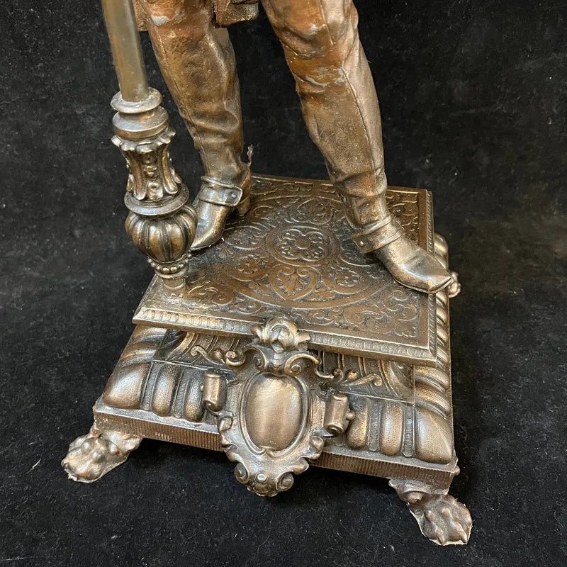 Pair of pewter sculptures of Spanish Tercio soldiers, early 20th century