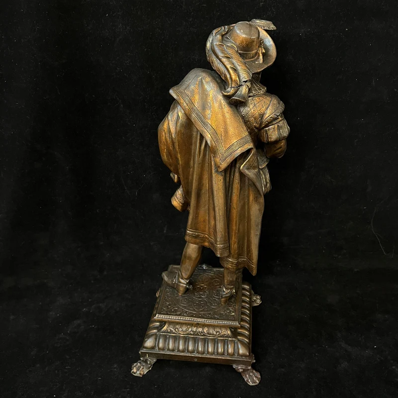 Pair of pewter sculptures of Spanish Tercio soldiers, early 20th century