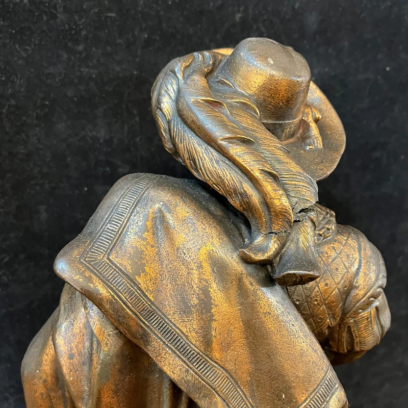 Pair of pewter sculptures of Spanish Tercio soldiers, early 20th century