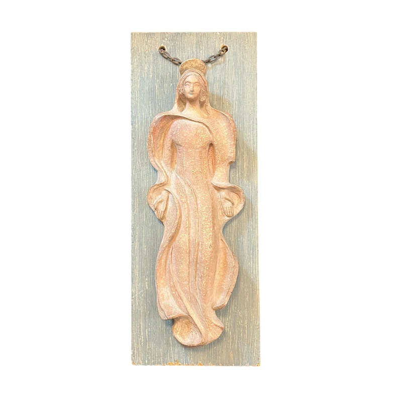 Hector Román - Clay sculpture 'Virgin'